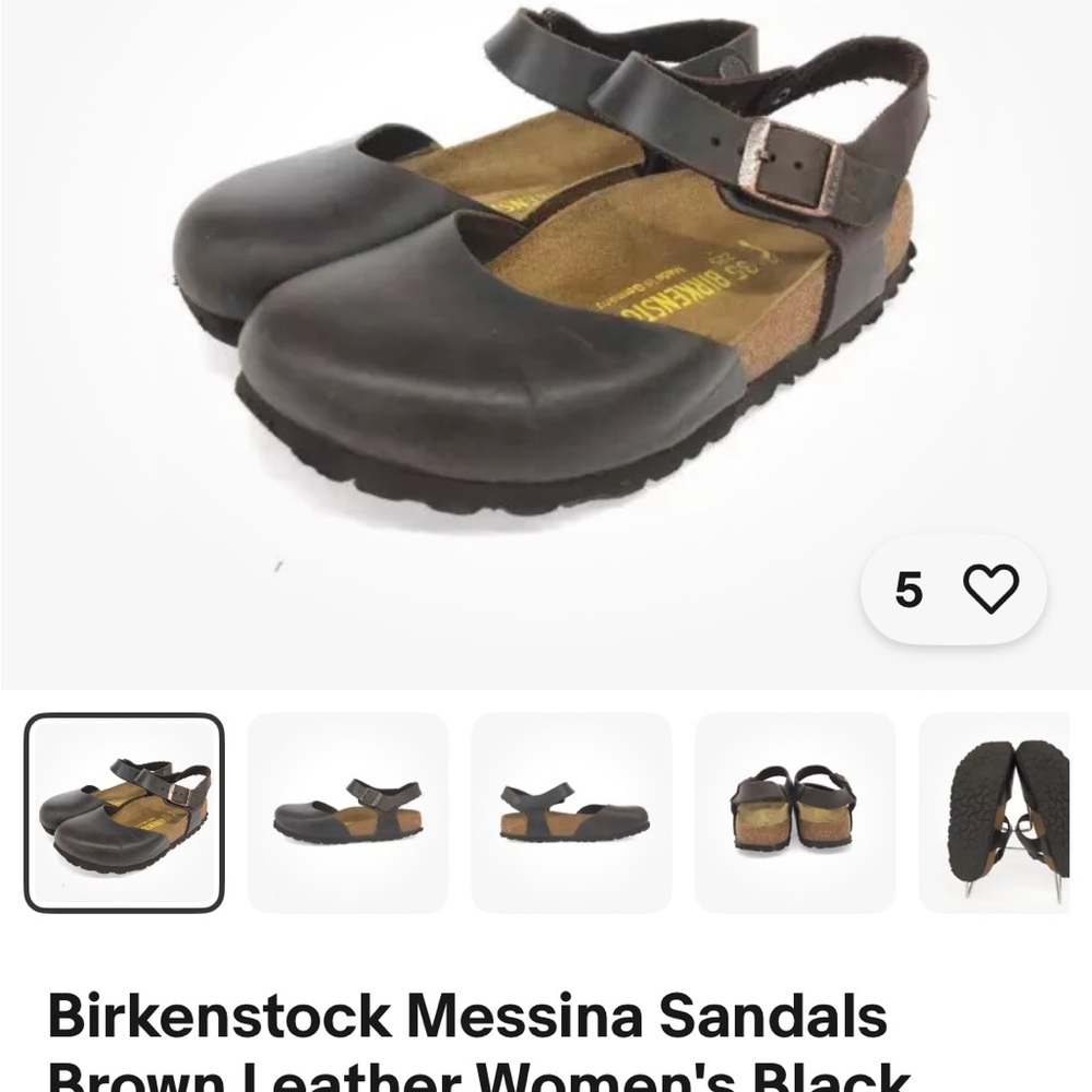 Birkenstock Kids Brown Leather Sandals